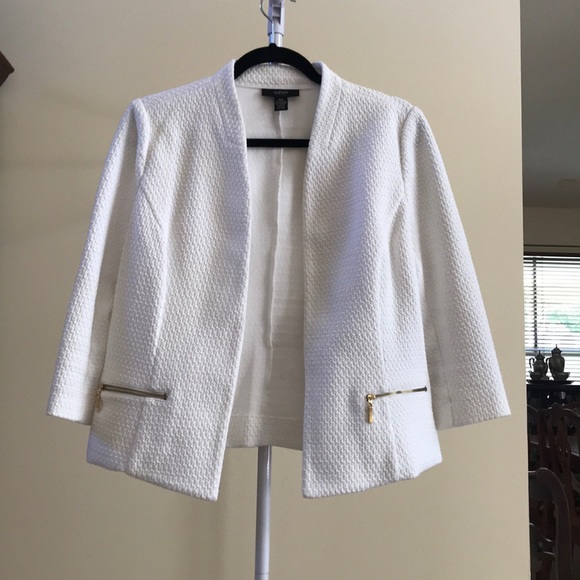 Alfani Jackets & Blazers - Alfani Petite White 3/4 Sleeve Jacket Alfani Jackets & Blazers - Alfani Petite White 3/4 Sleeve Jacket